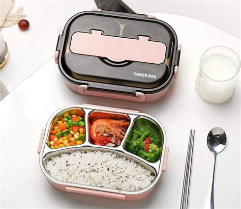 slim steel lunch box|portable lunch box flat.